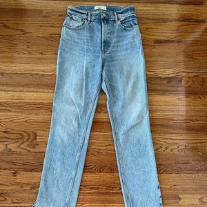 Abercrombie split hem jeans